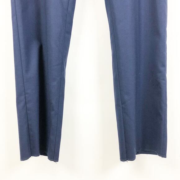 Zanetti Mens Dress Pants 36L Navy Blue Straight Leg Pockets Career Trouser NWOT - Picture 4 of 5